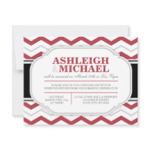 Grey & Red Chevron Wedding Reception ONLY