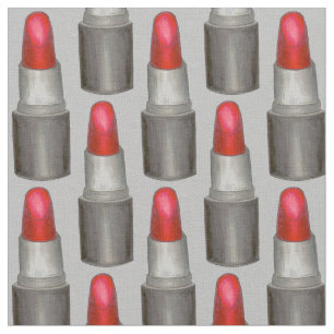 Grey Red Lipstick Tubes Cosmetics Makeup Beauty Fabric