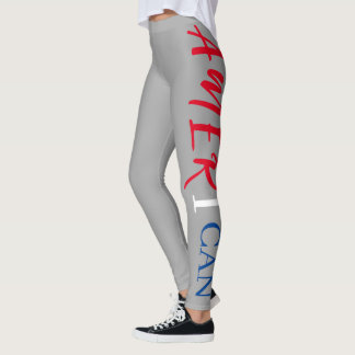 Grey Red White Blue Black Woman African America Le Leggings