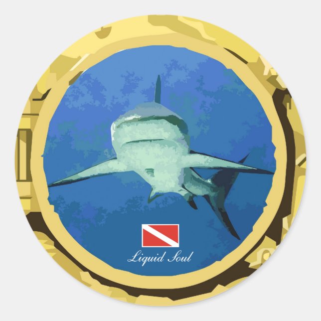 Grey Reef Shark Sticker (Front)