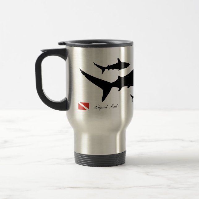 Grey Reef Shark - Travel Mug (Left)