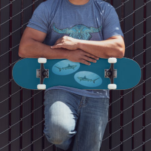 Grey Reefshark, Yap Island - Photographic design Skateboard