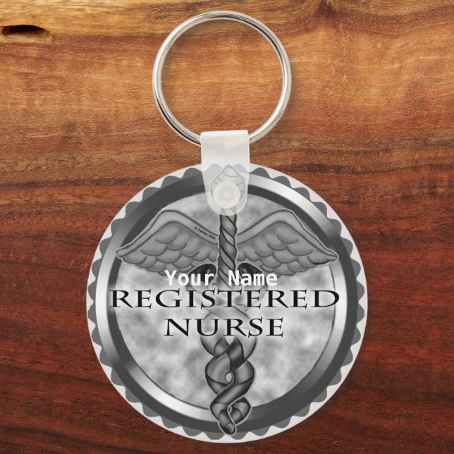Grey Registered Nurse Key Ring (Front)