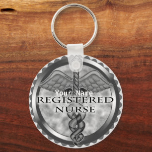 Grey Registered Nurse  Keychain