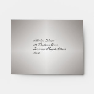 Grey Return Address Envelope for Reply Cards