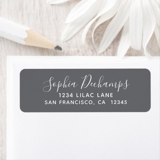 Grey Return Address Label (Insitu)