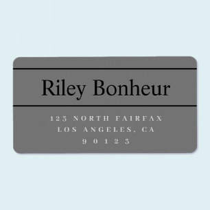 Grey Return Address Labels