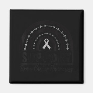 Grey Ribbon Brain Cancer Awareness Month Rainbow S Magnet