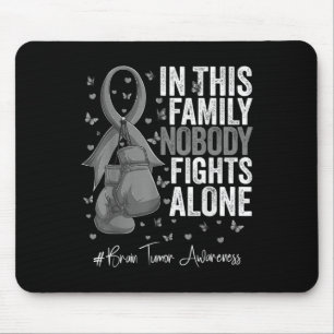 Grey Ribbon Survivor Fighter Brain Tumour Awarenes Mouse Pad