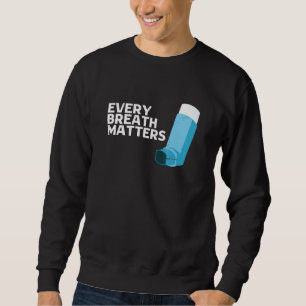 Grey Ribbon World Asthma Day Support Asthma Awaren Sweatshirt