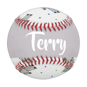 Grey robots pattern baseball