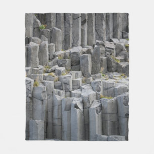 Grey rock formation fleece blanket