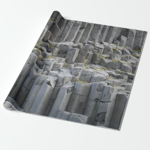 Grey rock formation wrapping paper