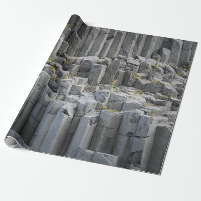 Grey rock formation wrapping paper (Unrolled)