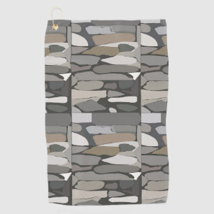Grey Rock Stone Pattern Golf Towel