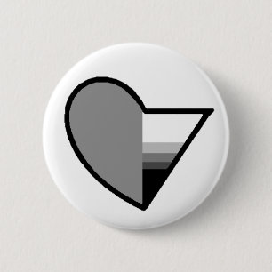 Grey Romantic demisexual button