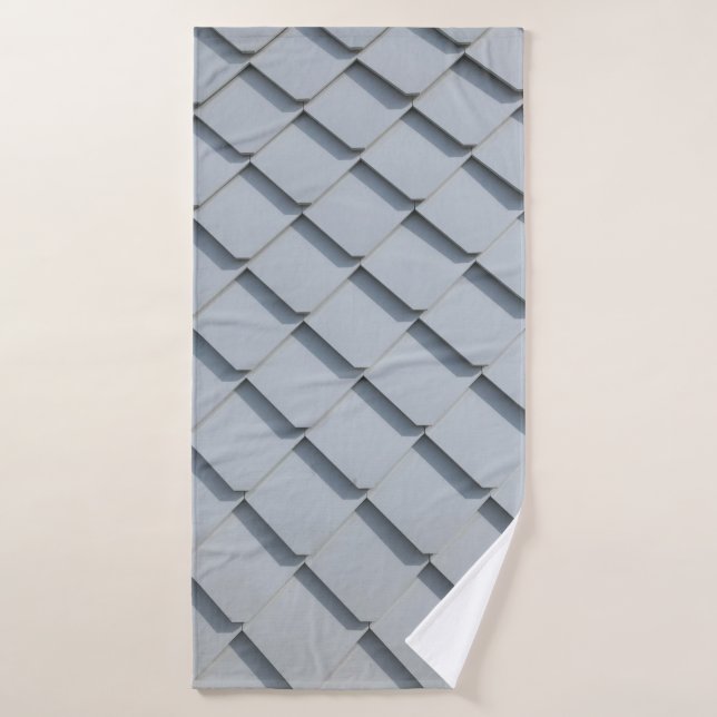 Grey roof shingles bath towel (Bath Towel)
