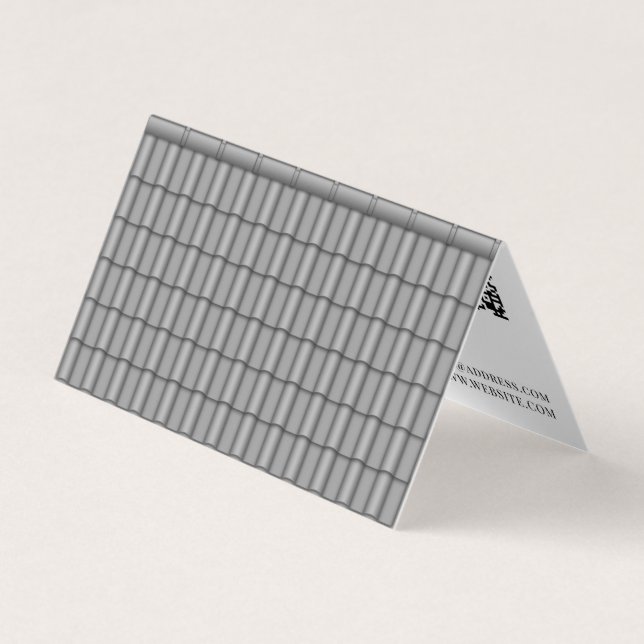 Grey rooftop funny style  business card (Front)
