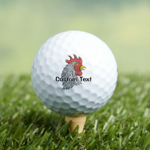 Grey Rooster's Head Golf Balls
