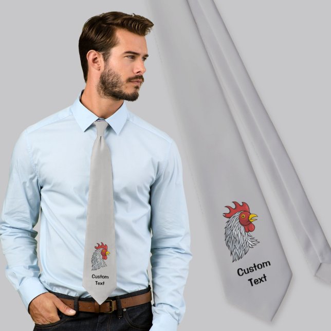 Grey Rooster's Head Tie (Creator Uploaded)