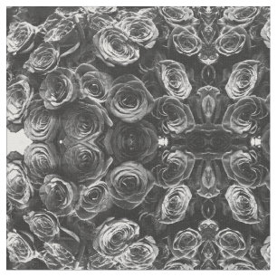Grey Roses Fabric