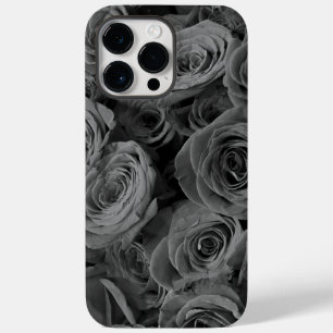 Grey roses, grey floral photo   Case-Mate iPhone 14 pro max case