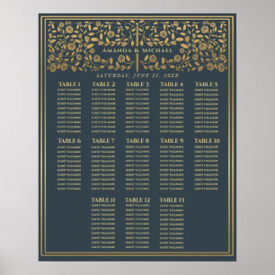 Grey Royal Mediaeval Sword Wedding Seating Chart