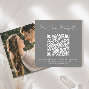 Grey   RSVP   Wedding Website Card
