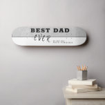 Grey Rustic Best Dad Ever Typography Father`s Day Skateboard<br><div class="desc">Grey Rustic Best Dad Ever Typography Father`s Day skateboard. Trendy typography on a grey rustic background. Add your names. This modern custom skateboard is a perfect gift for a dad on Father`s Day,  birthday or Christmas and a sweet keepsake.</div>