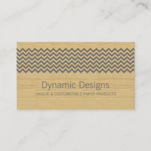 Grey Rustic Chevron Business Card
