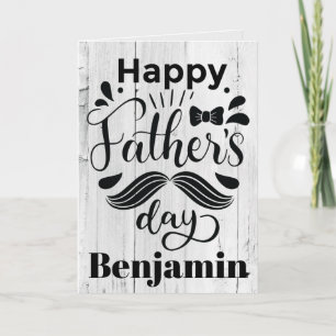 Grey Rustic Happy Father's Day Son Card