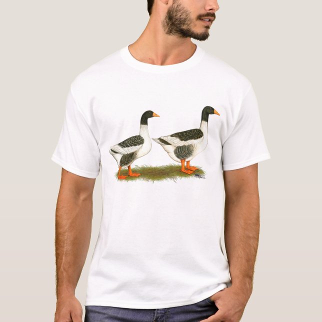 Grey Saddleback Geese T-Shirt (Front)