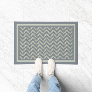 Grey Sage Chevron Minimalist Design Doormat