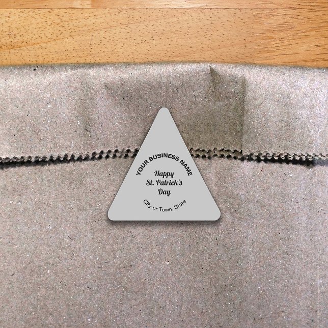 Grey Saint Patrick Business Triangle Sticker (Creator Uploaded)