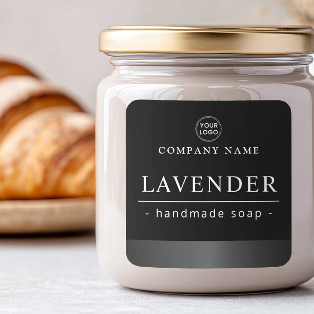 Grey satin border black logo product label (Gray satin border black logo product label)