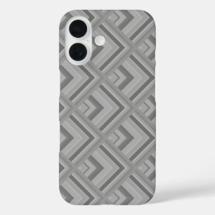 Grey scale pattern iPhone 16 case