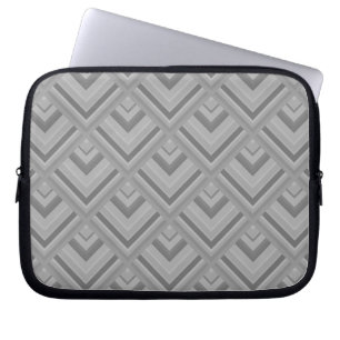Grey scale pattern laptop sleeve