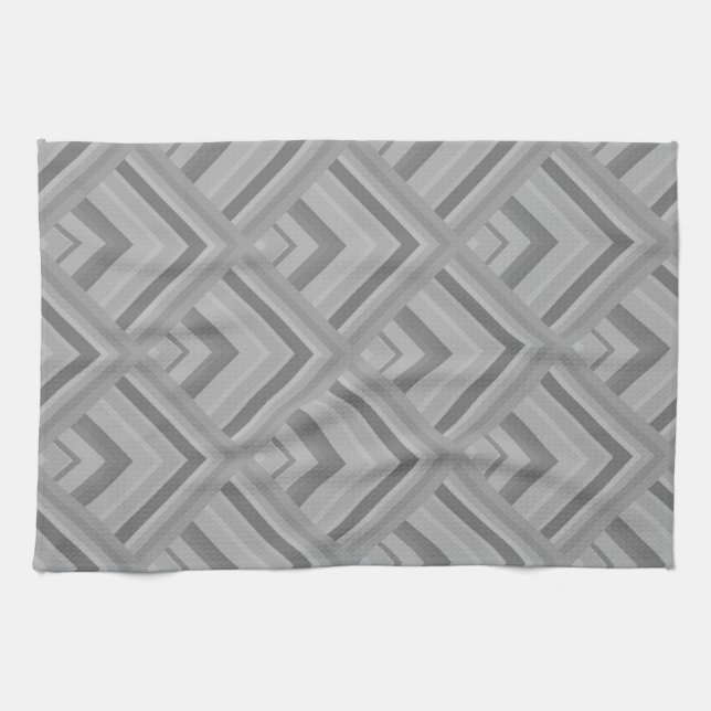 Grey scale pattern tea towel (Horizontal)
