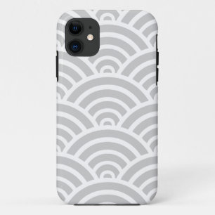 Grey Scallop Pattern Case-Mate iPhone Case