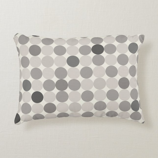 Grey Scandinavian Geometric Accent Pillow (Front)