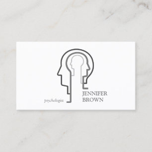 Grey Scheme Mind Science Human Head Business Card