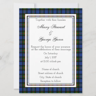 Grey Scottish Wedding Invitation