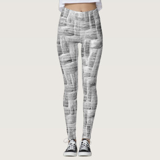 Grey Scratch Patterned Leggings 