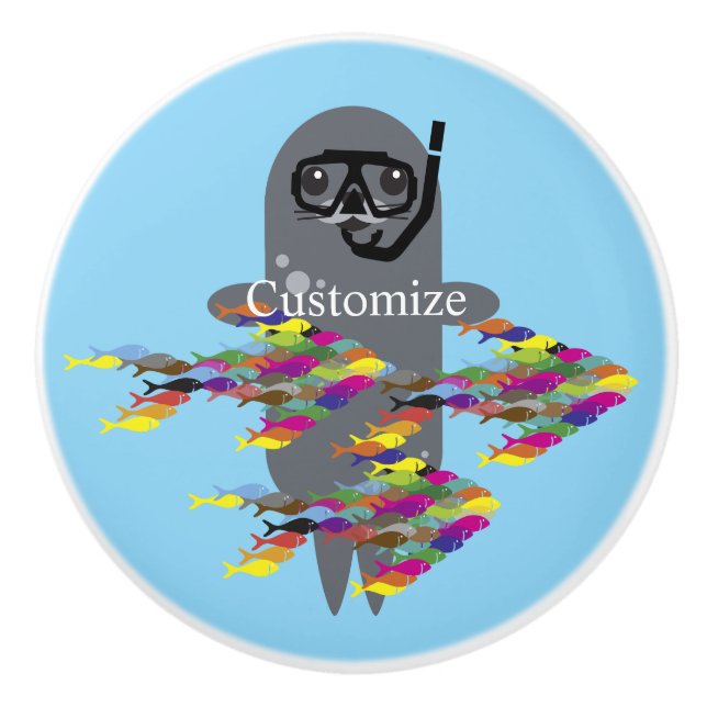 Grey Seal Thunder_Cove  Ceramic Knob (Front)