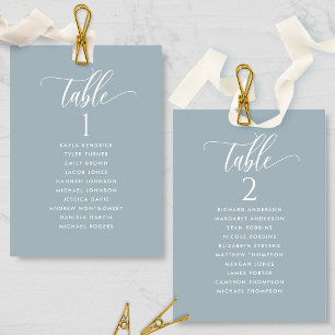 Grey, Seating Plan Cards with Guest Names