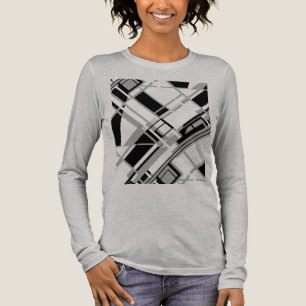 Grey Shades Black Diagonal Gameboard MCM Look Tri-Blend Shirt