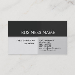 Grey Shades Creative Chic Modern Business Card