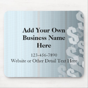 Grey Shades Dollar Signs Financial Design Mouse Pad