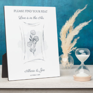 Grey Shades Floral Branch in Quote Plaque