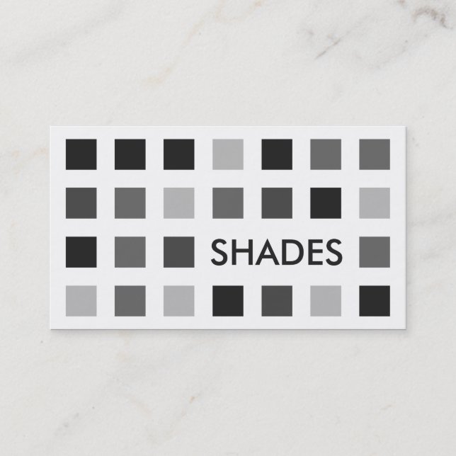 GREY SHADES (mod squares) Business Card (Front)